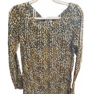 BKE Leopard Print Long Sleeve Tee
